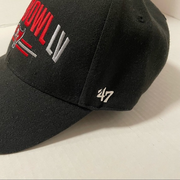 47‎ Brand Tampa Bay Buccaneers Super Bowl LV 55 Black Hat Cap - Picture 3 of 5